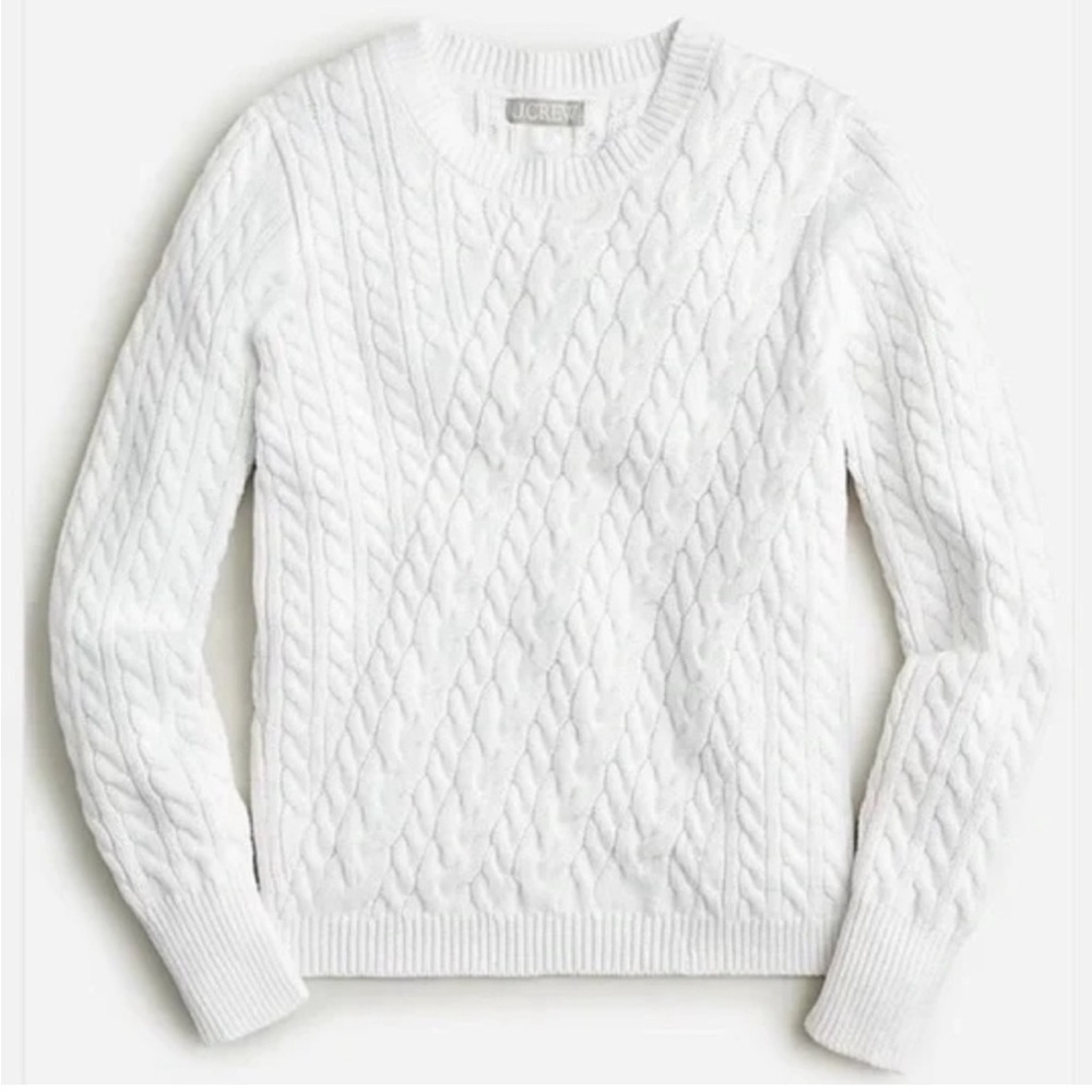 EUC! Unusual diagonal cable knit fitted sweater from J. Crew